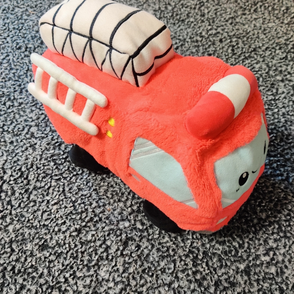 Squishable 12” GO FIRE TRUCK Plush Red Smile Stuffed 2021 Firetruck Kids Toy